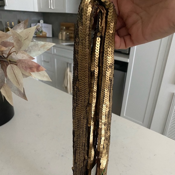 COPY - Anthropology Gold Sequin Belt/HeadBand main image 7
